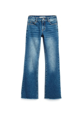 Dark Mid Rise Flare Jeans