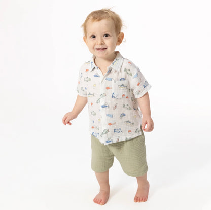 Fishing Lures Polo with Casual Shorts