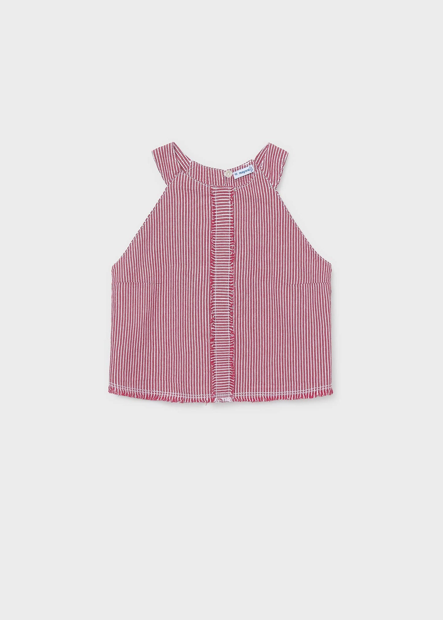 Girls Stripe Denim Top