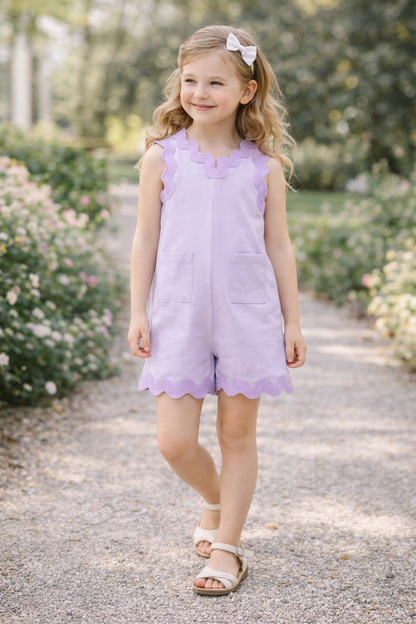 Vivi Lavender Ric Rac Romper