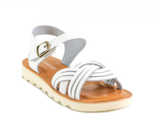 Braided White Sandal