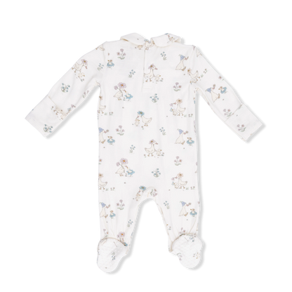 Flower Ducklings Smocked Footie
