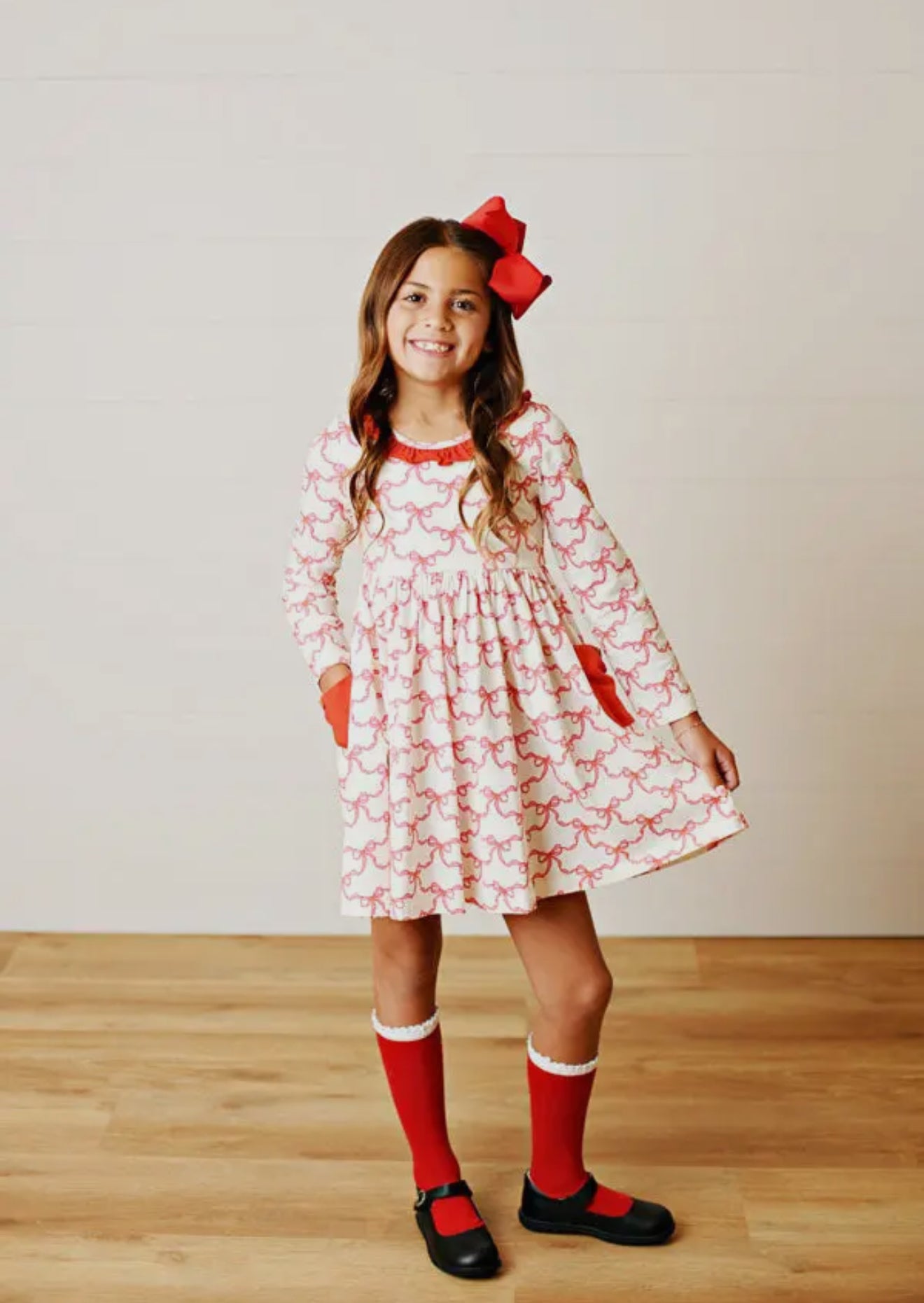 Swoon Baby Ribbon Cheer Pocket Twirl Dress