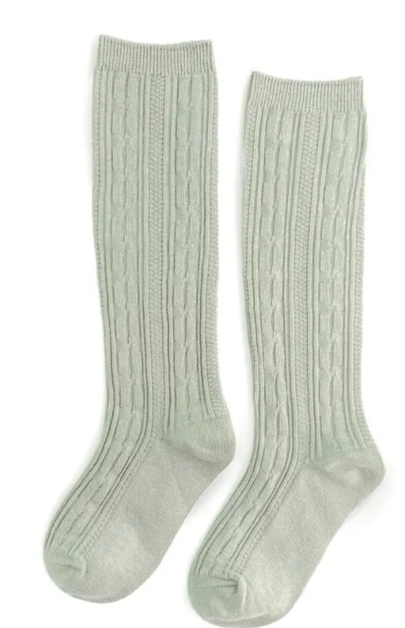 Cable Knit Knee High Socks