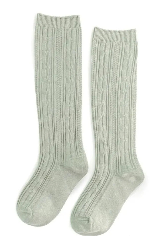 Cable Knit Knee High Socks