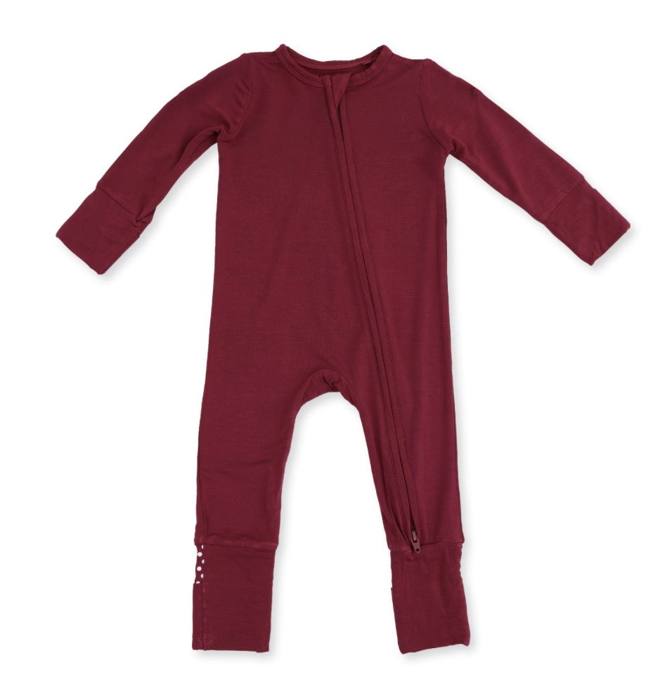 Solid Oxblood Red Convertible Romper