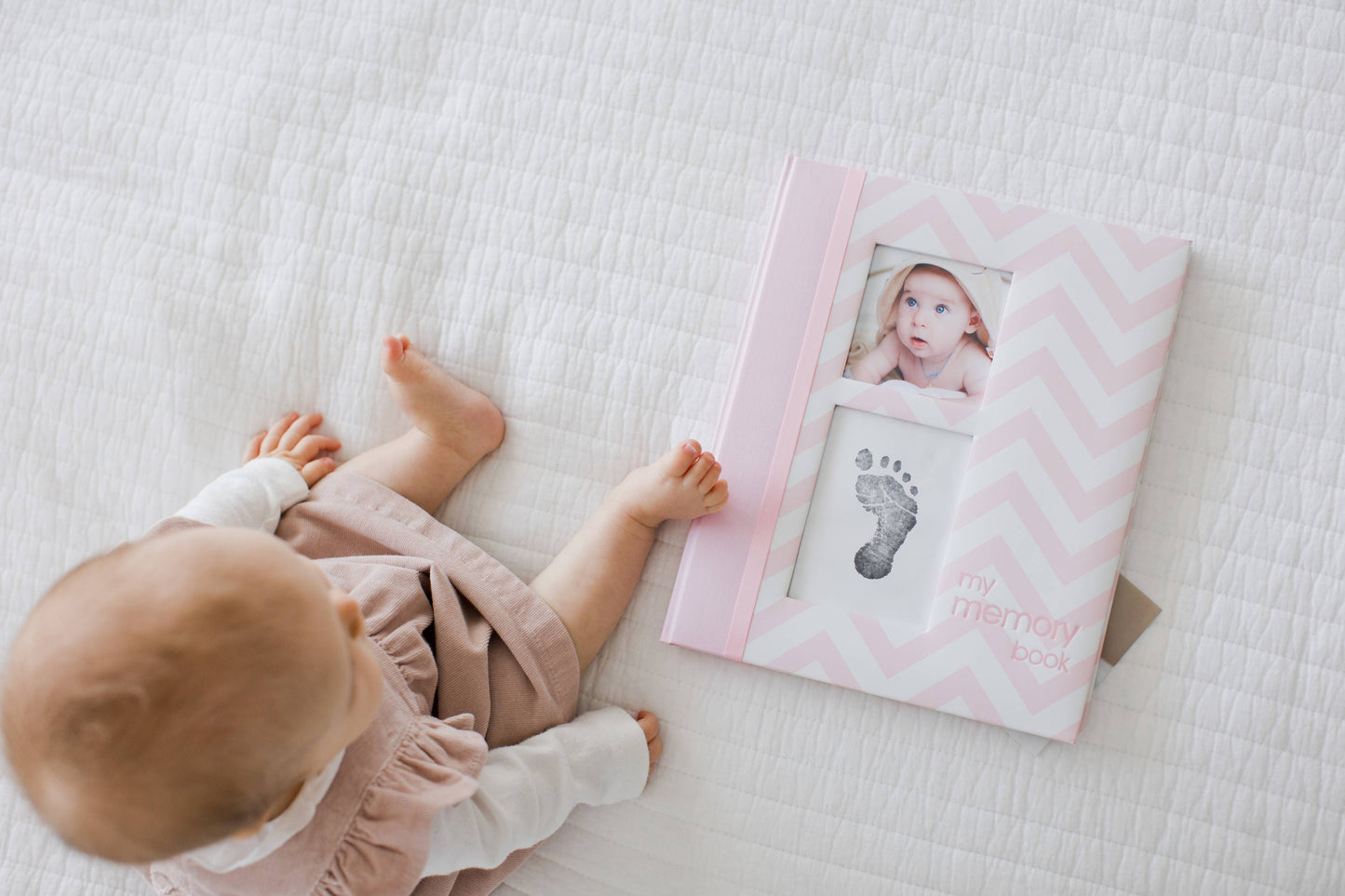 Chevron Baby Book and Clean-Touch Ink Pad Kit