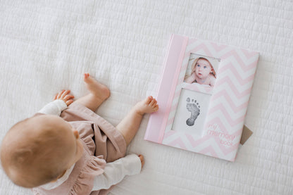 Chevron Baby Book and Clean-Touch Ink Pad Kit