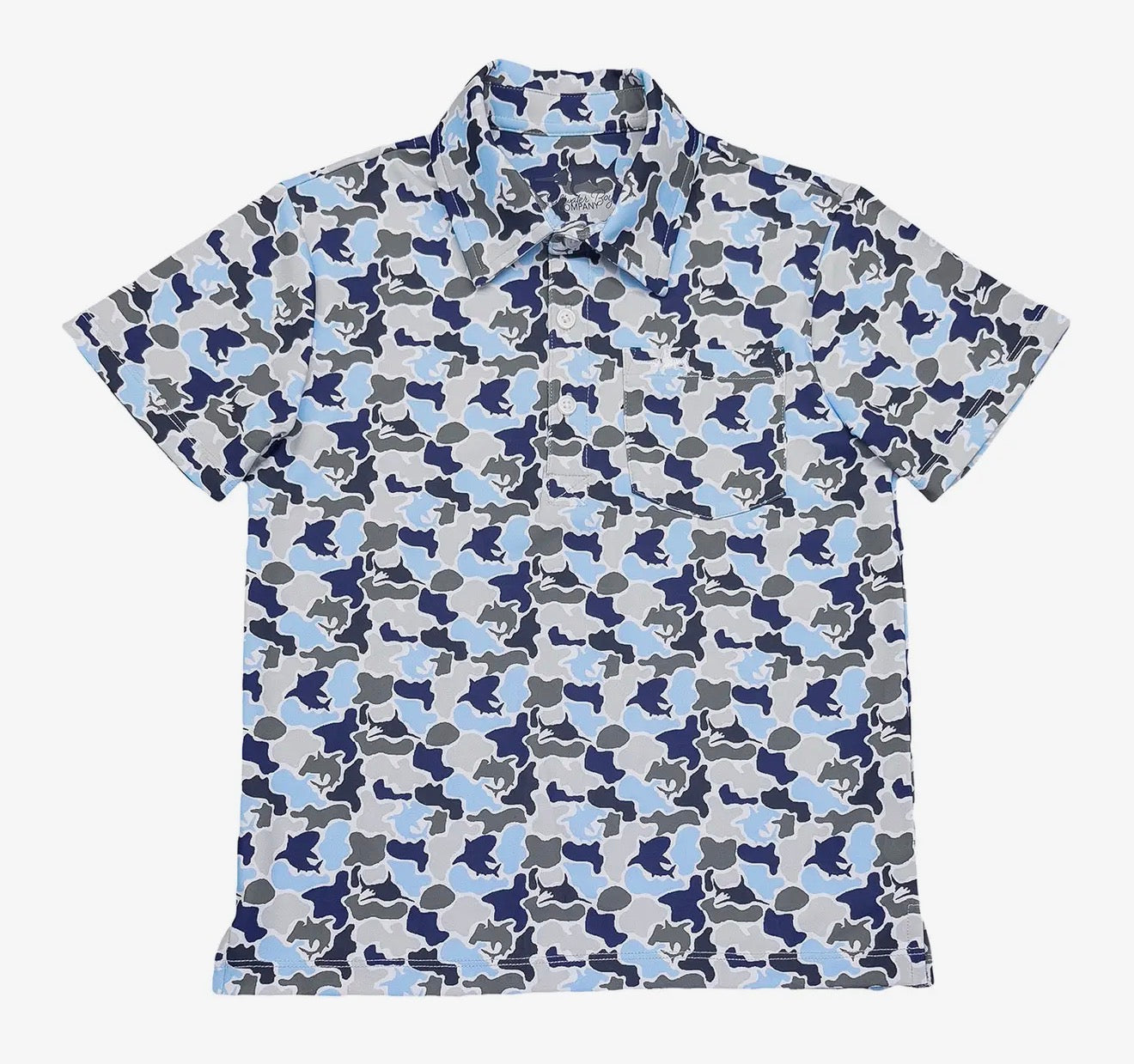 Inshore Boys Performance Ss Polo Camo