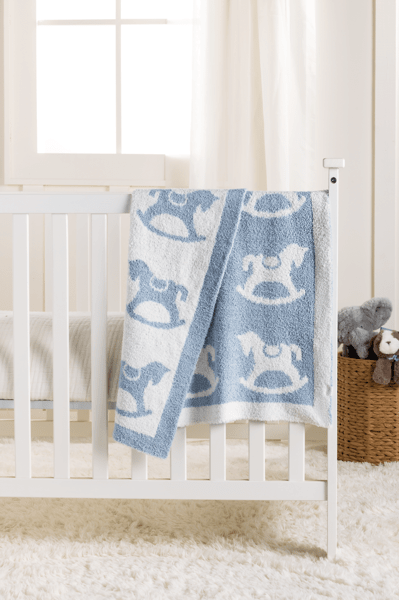 Rocking Horse Chenille Blanket