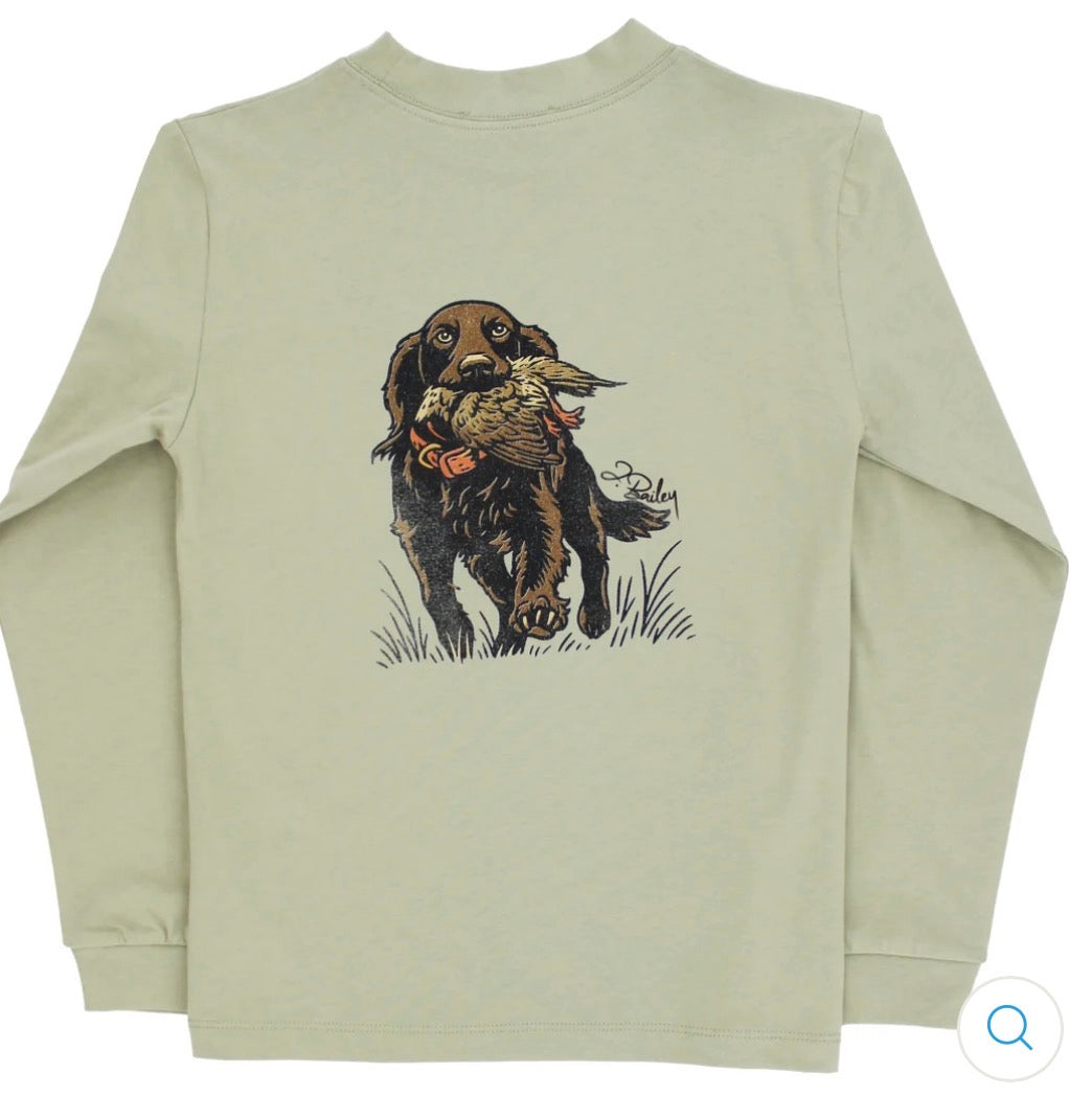 L/S Logo Tee Spaniel/ Pistachio