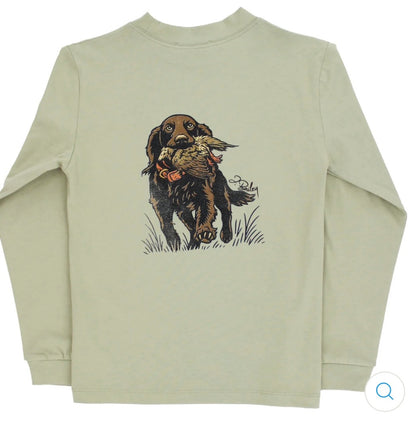 L/S Logo Tee Spaniel/ Pistachio