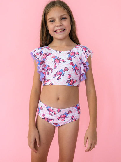 Pink Lobster Lagoon Butterfly Tankini