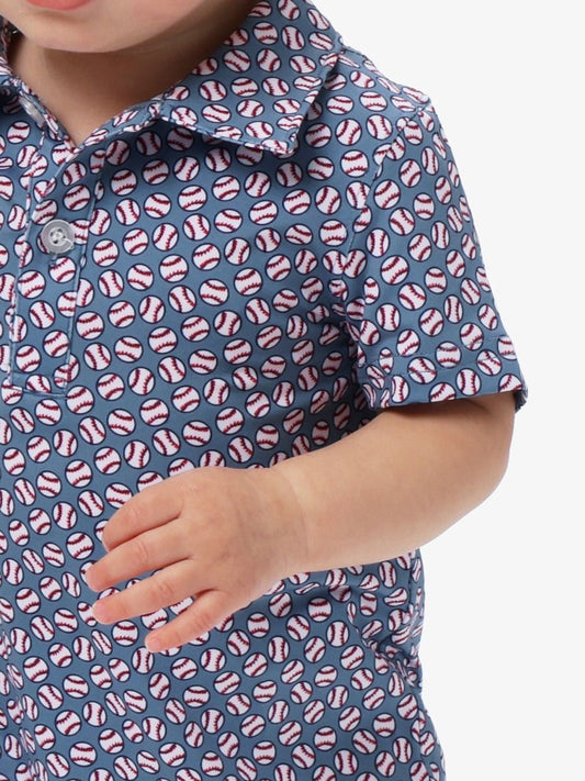 Home Run Polo Romper