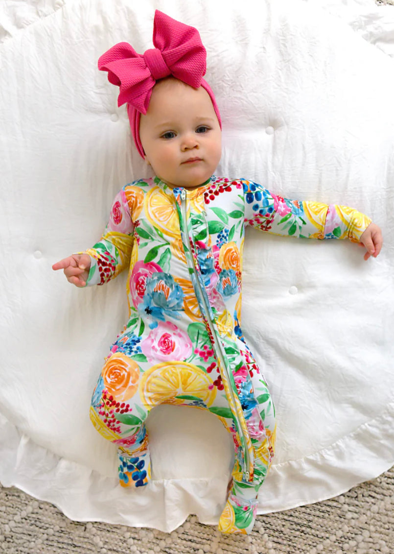 Lillyana Ruffle Zipper Converter Footie