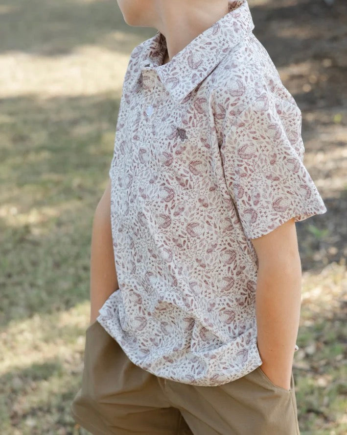 Turkey Print Performance Polo