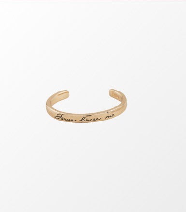 Gold Jesus Loves Me Cuff Bracelet