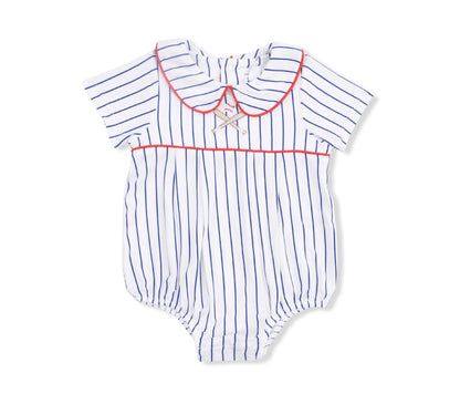 Baseball Stripe Classic Box Pleat Bubble
