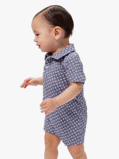Home Run Polo Romper