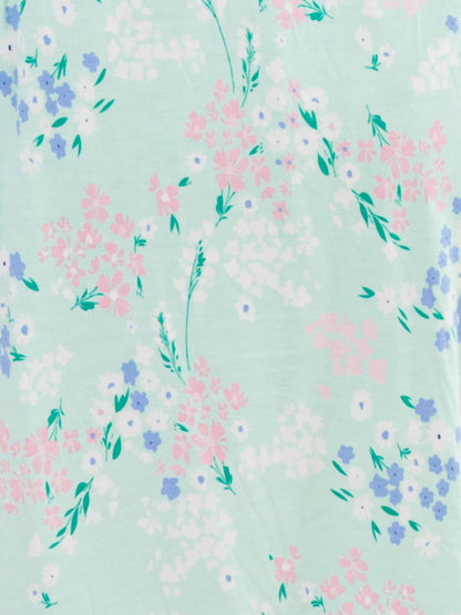 SoftSnooze™ Women's Bamboo Viscose Mint Meadow Mommy & Me Maternity Robe