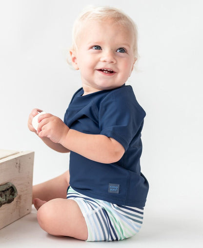 Navy Short Sleeve Rash Guard