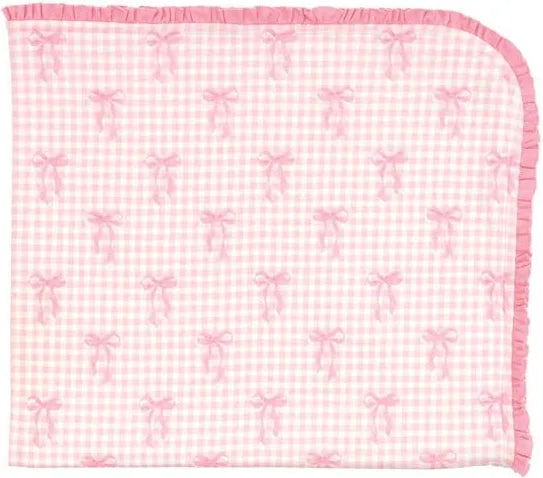 Bow Gingham Arrival Blanket