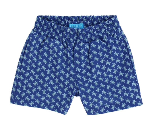 Turtle Print Pull On Shorts