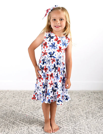 Stars + Bows Twirl Dress