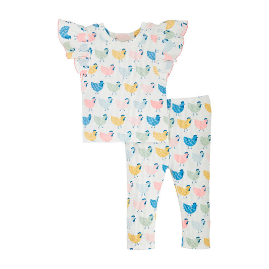 Chicken Print 2pc Set