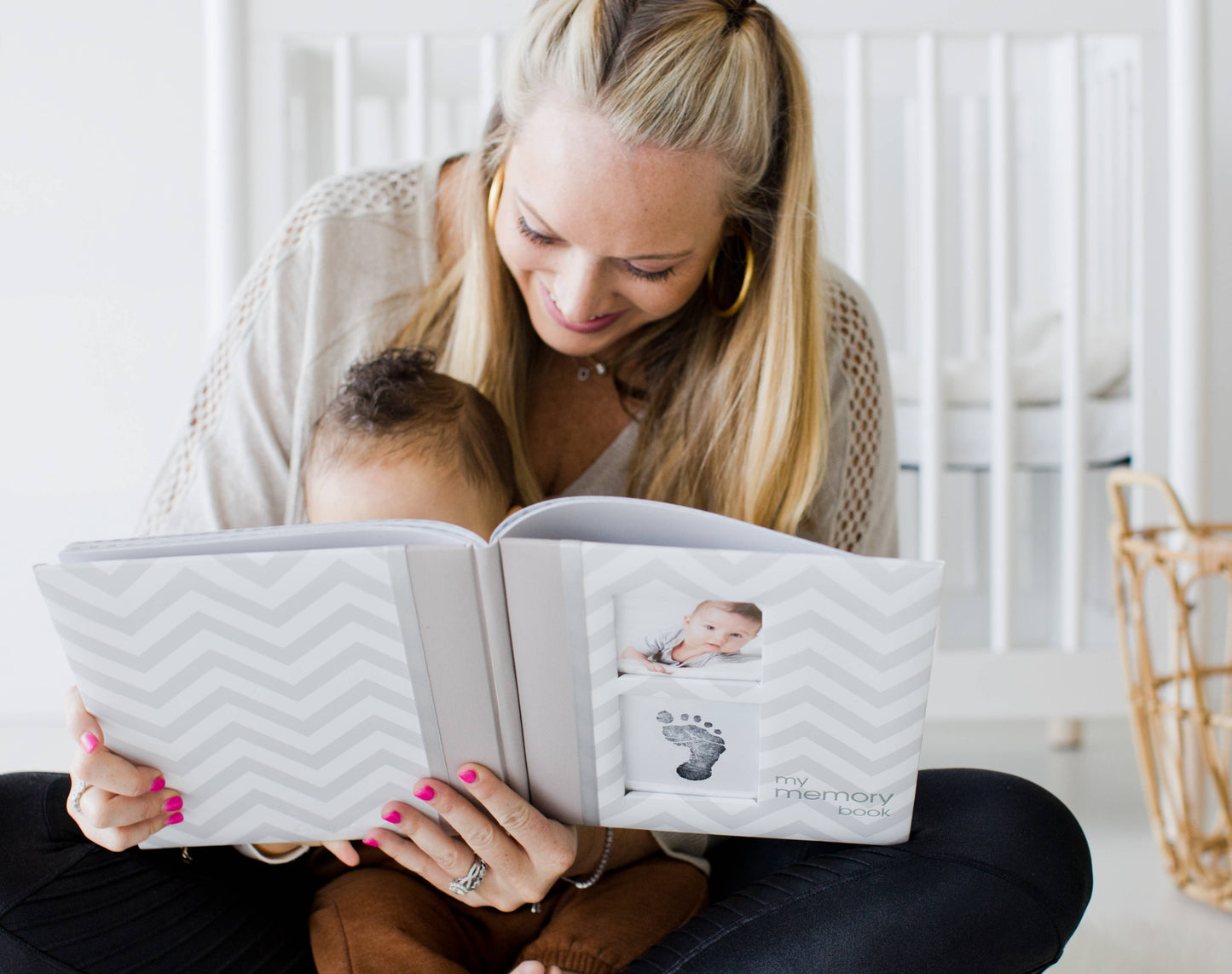 Chevron Baby Book and Clean-Touch Ink Pad Kit