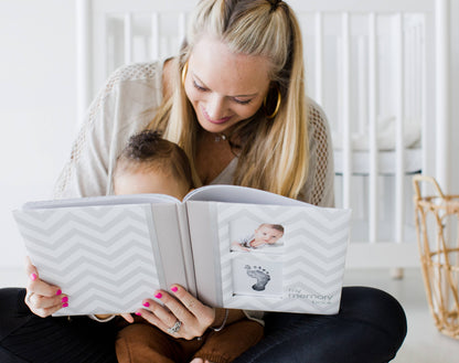 Chevron Baby Book and Clean-Touch Ink Pad Kit