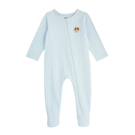 French-knot Puppy Pointelle Sleeper