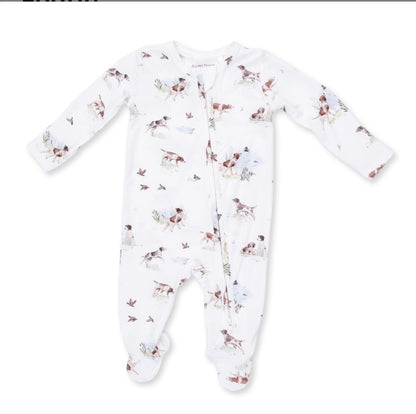 Pointer Pups and Duck Buddies 2way Zipper Footie