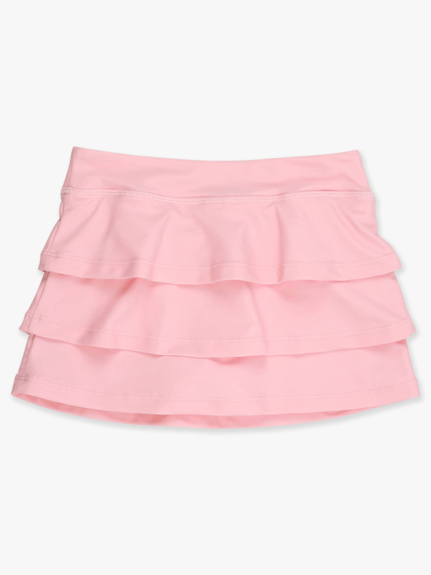 Girls Pink Tiered Active Skort