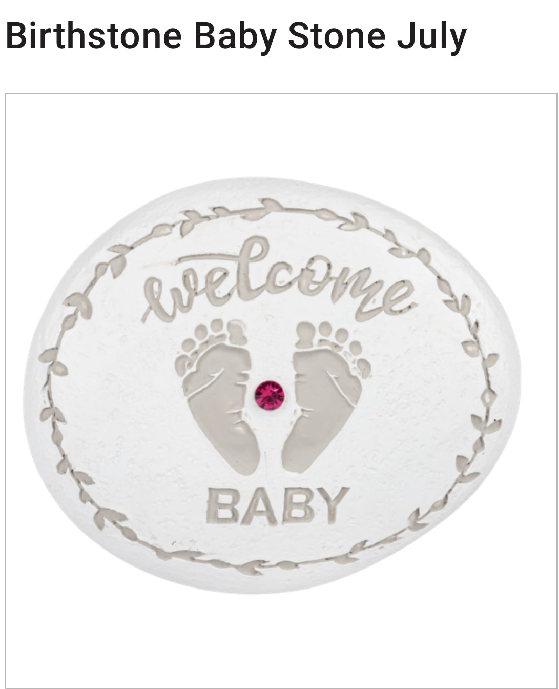 Sweet Baby Birthstone Keepsake