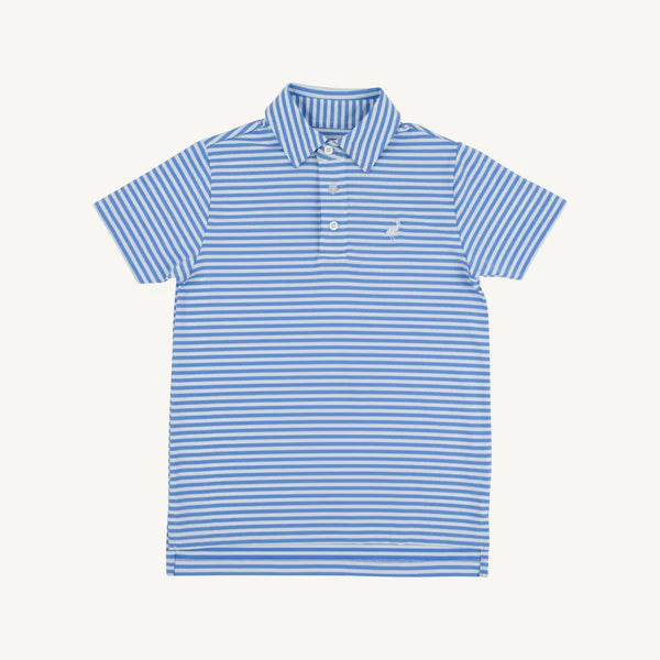 Prepletic™ Prim & Proper Polo Sunrise Blvd. Stripe with Worth Avenue White Stork