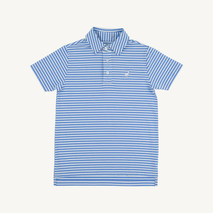 Prepletic™ Prim & Proper Polo Sunrise Blvd. Stripe with Worth Avenue White Stork