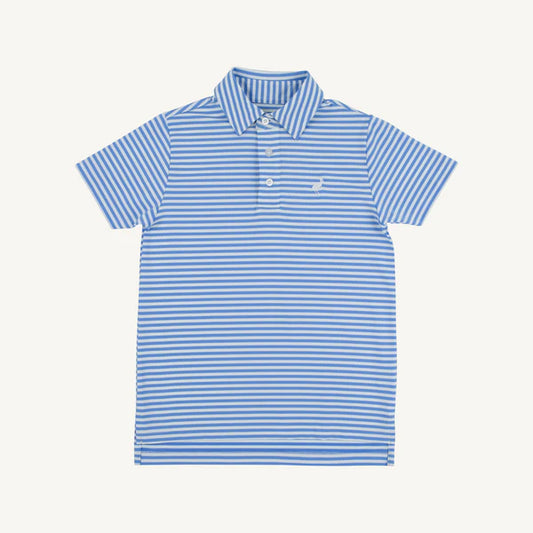 Prepletic™ Prim & Proper Polo Sunrise Blvd. Stripe with Worth Avenue White Stork