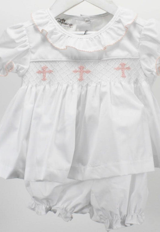 Coral Cross Bloomer Set