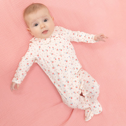 Joli Rosette Smocked Footie