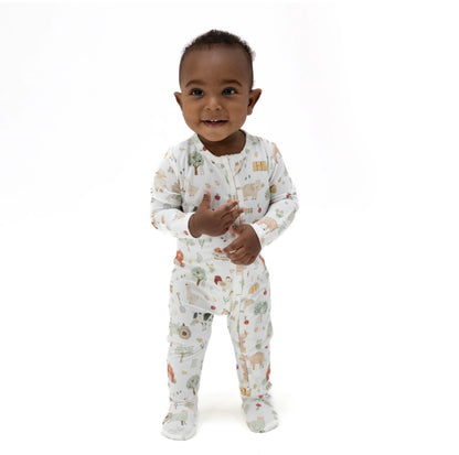 Cute Farm Animals Uni- 2 Way Zipper Footie
