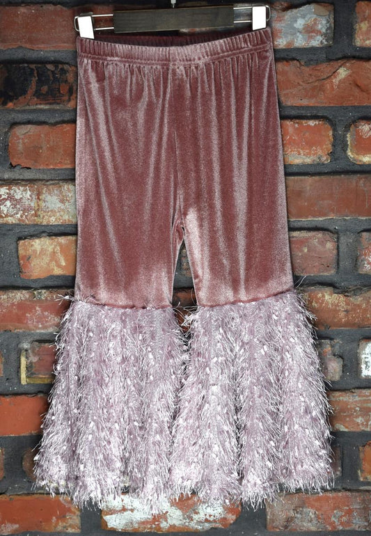 Dusty Pink Shaggy Bell Bottoms