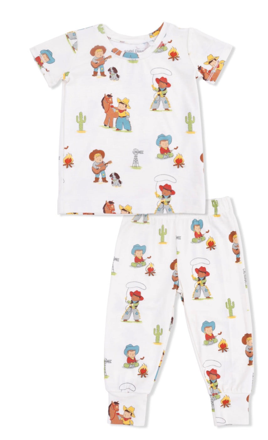 Vintage Cowboys Short Sleeve Loungewear Set