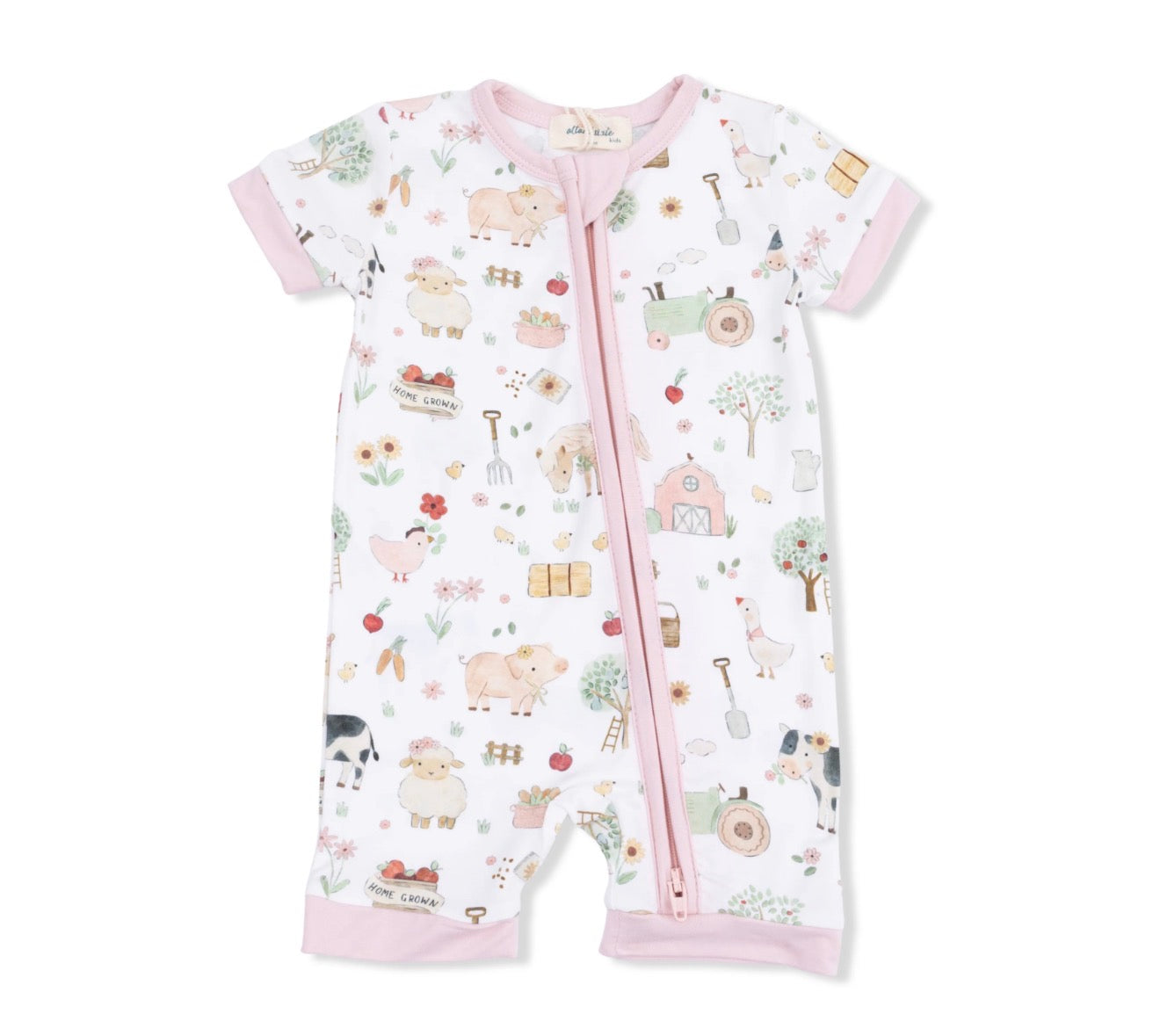 Cute Farm Animal Pink Shortie