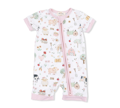 Cute Farm Animal Pink Shortie