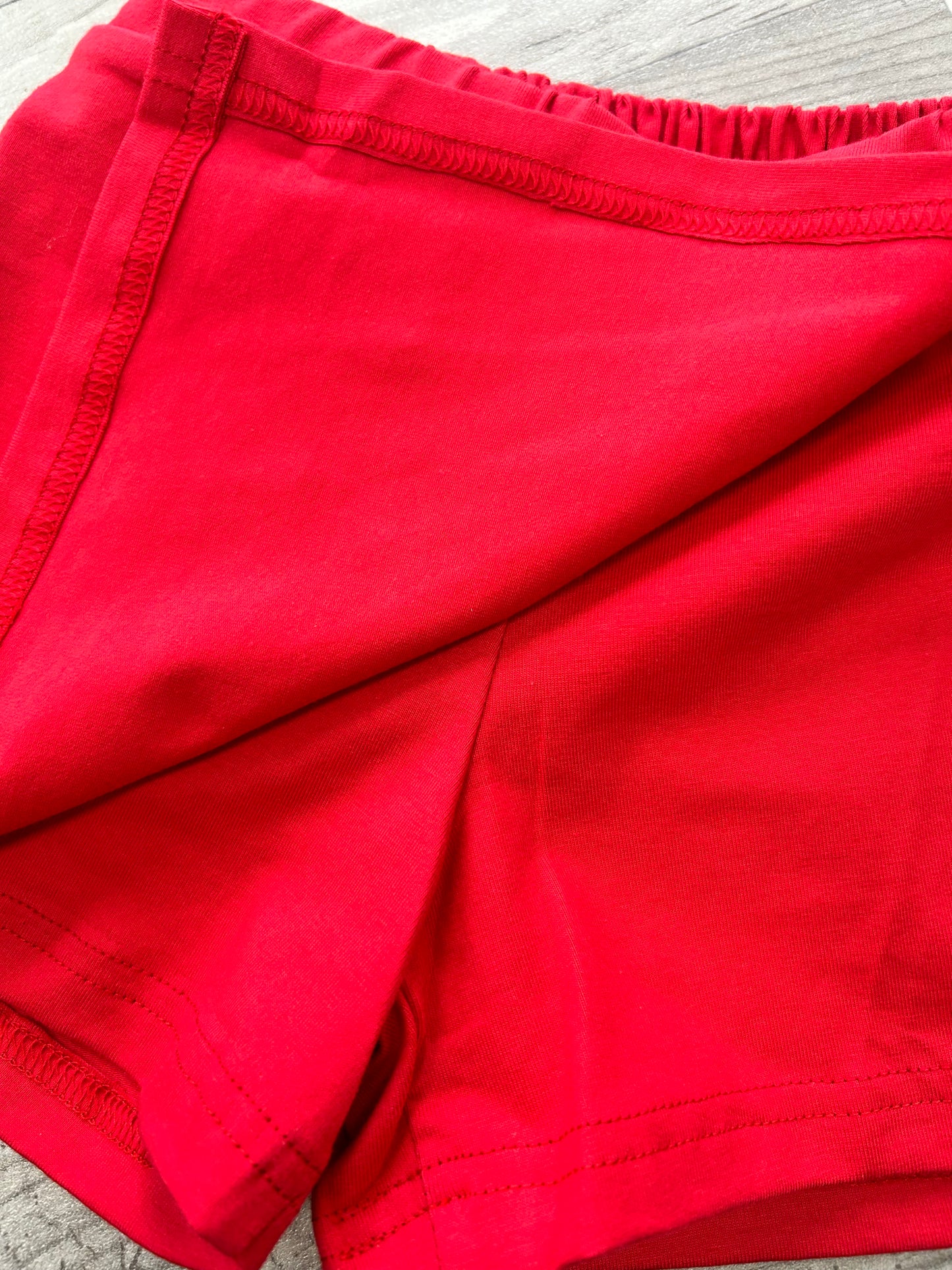 Red Cotton Skort