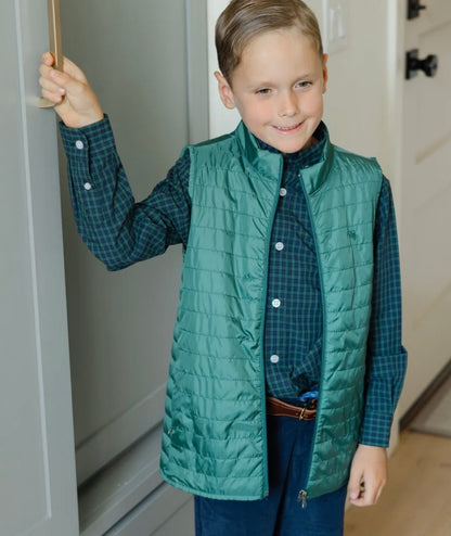 Quilted Vest -Forest
