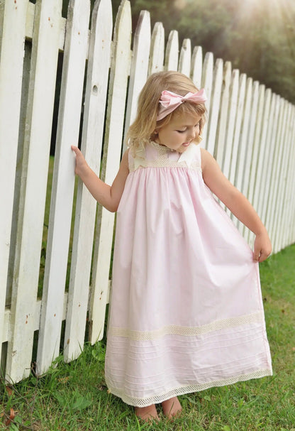 Cambridge Pink Sleeveless Heirloom Dress