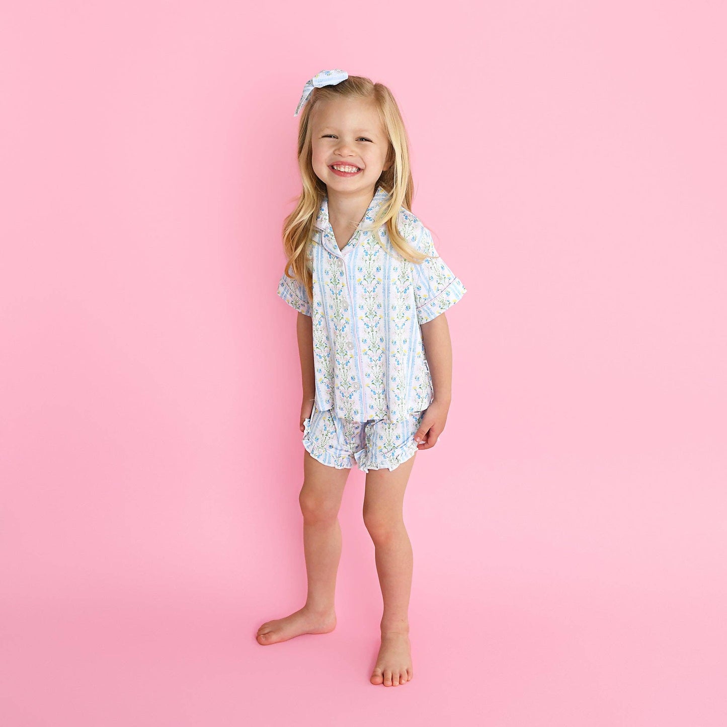 NORA RUFFLE LOUNGE SHORT SET