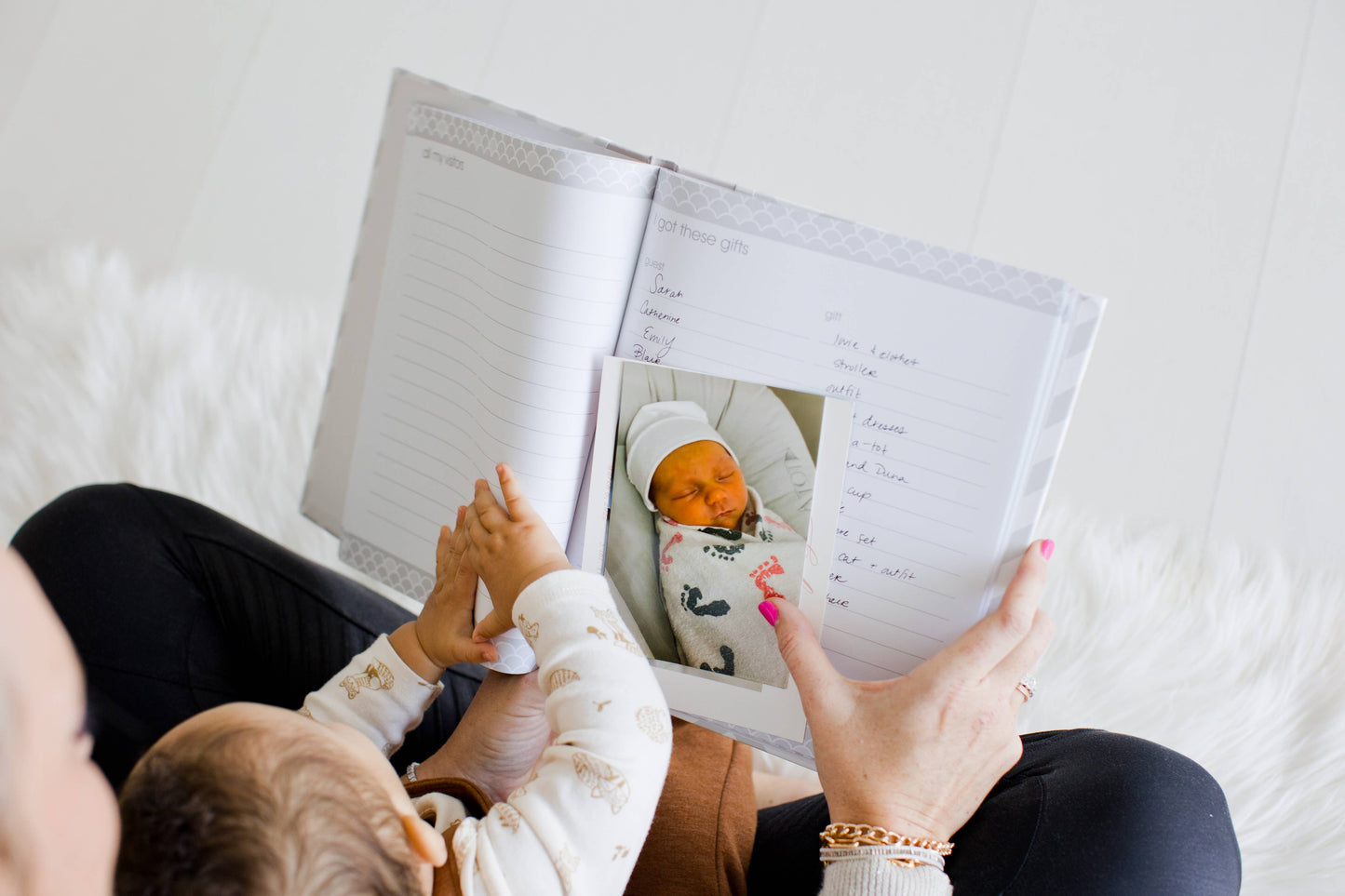Chevron Baby Book and Clean-Touch Ink Pad Kit